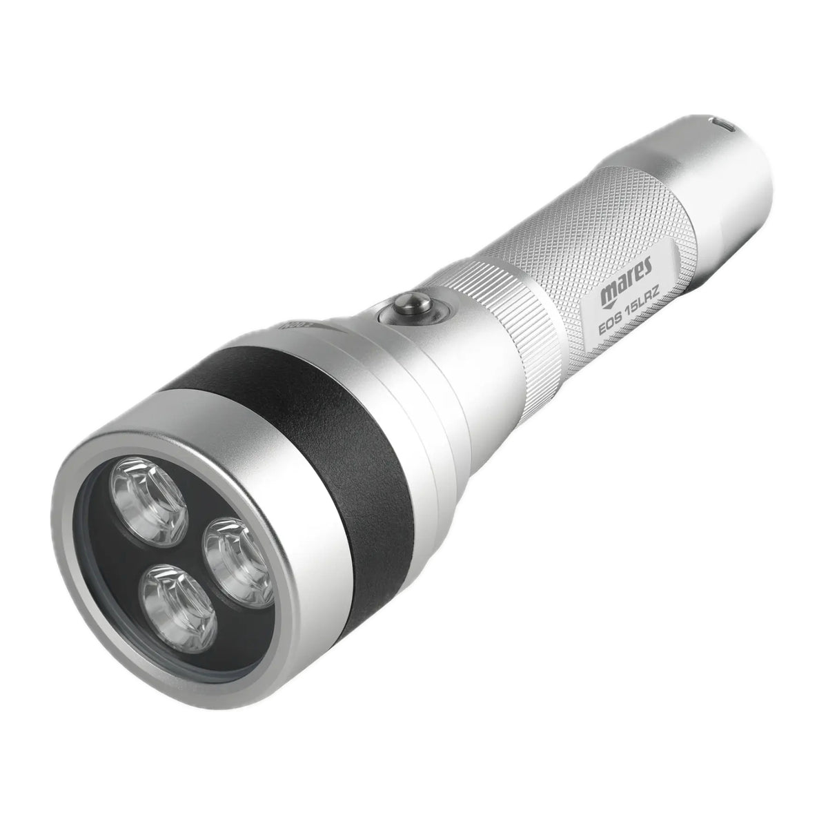 Linterna de buceo Mares EOS 15LRZ, aluminio anodizado con 1580 lúmenes de potencia y 125 minutos de autonomía a máxima potencia